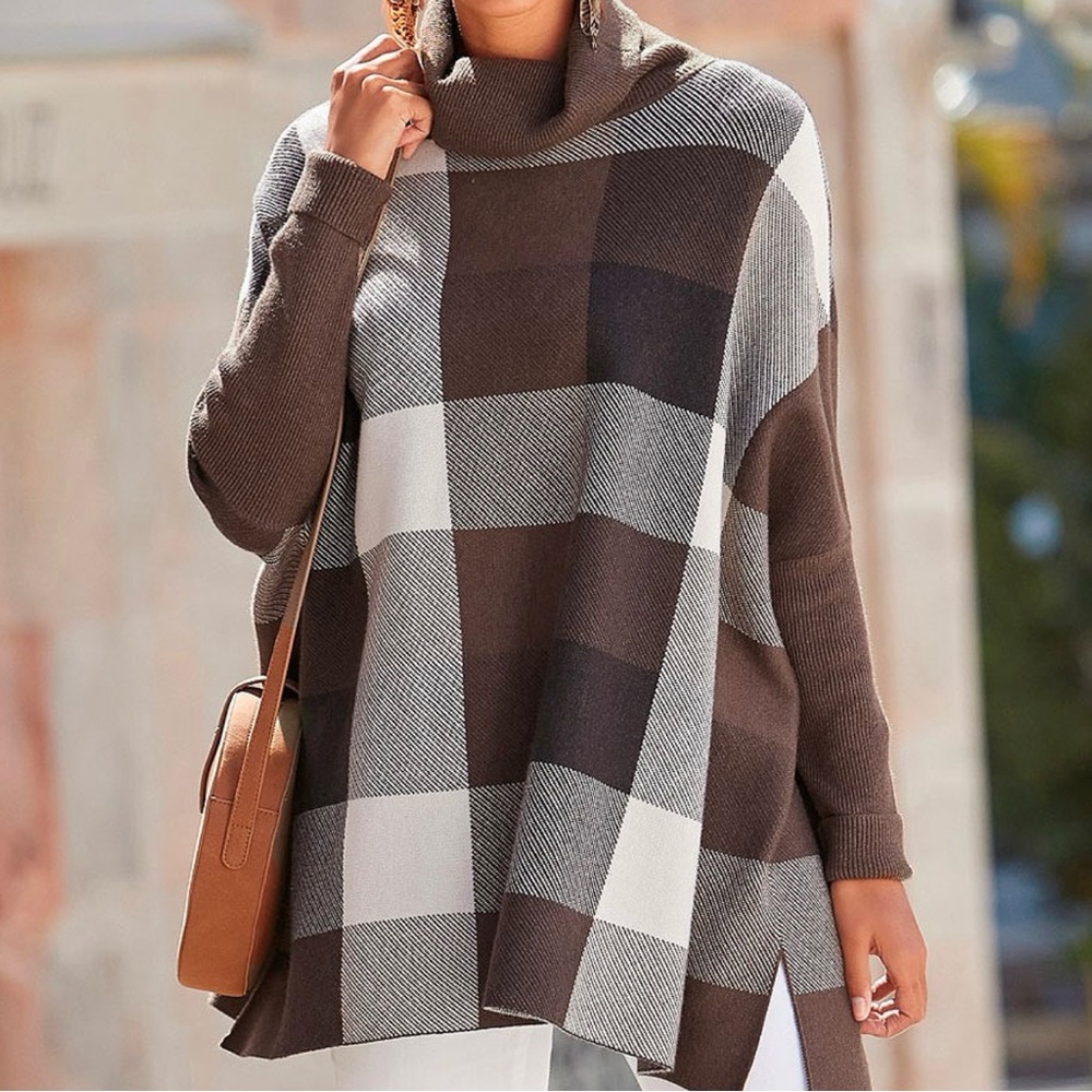 NWOT Lascana Checked Oversized Sweater